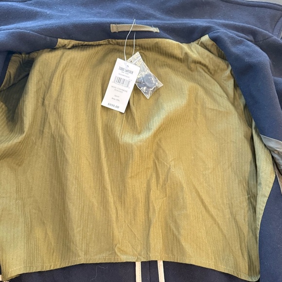 Todd Snyder 100% CASHMERE & WOOL Navy Blue Peacoat NWT - Picture 14 of 14